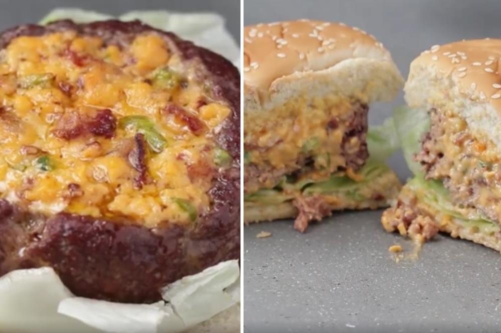Ovakve ih još niste probali: Rančerski burgeri punjeni čedar sirom (RECEPT) (VIDEO)