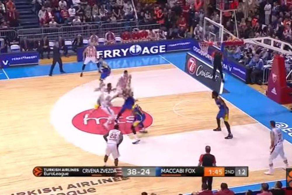 Jović vezao u čvor igrače Makabija! Asistencija Zvezdinog košarkaša broj je 1 u Evroligi! (VIDEO)