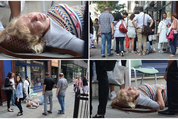 ŽENA U KRVI LEŽI NASRED ULICE: Strašan prizor zatekao je danas prolaznike u centru Beograda! (FOTO)