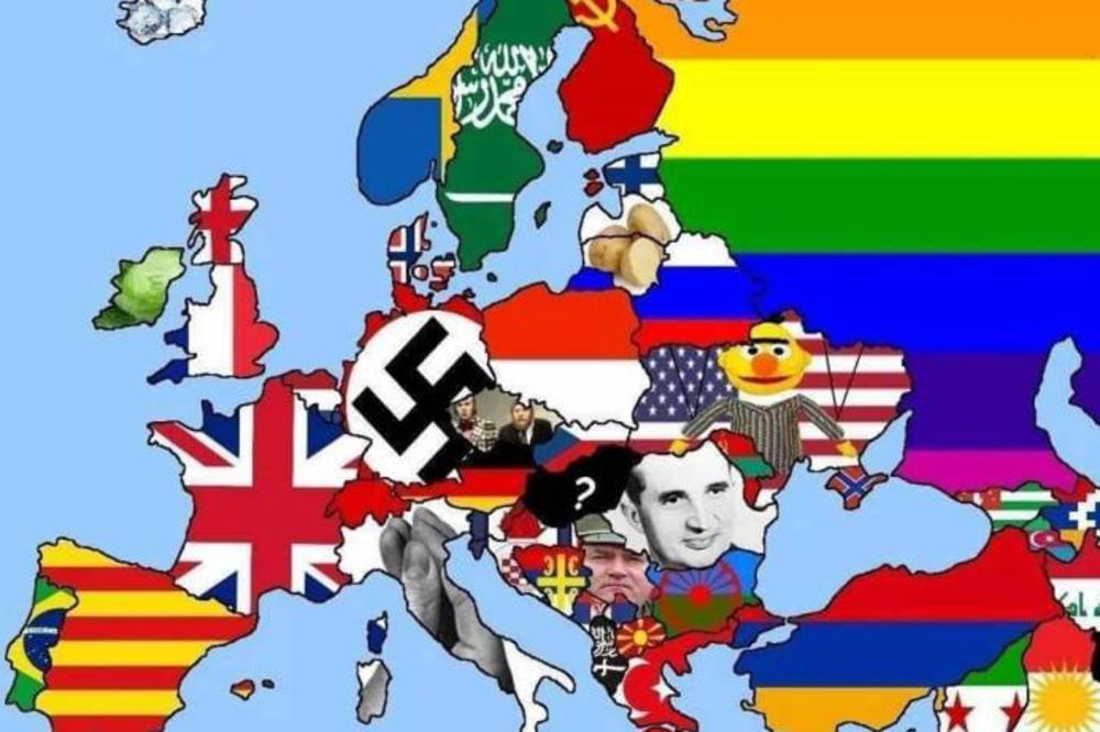 MAPA KOJA ĆE RAZBESNETI SVE! Kako da naljutite sve nacije Evrope samo jednom jedinom slikom? Da li vas je razbesnelo kako su predstavili Srbiju? (FOTO)