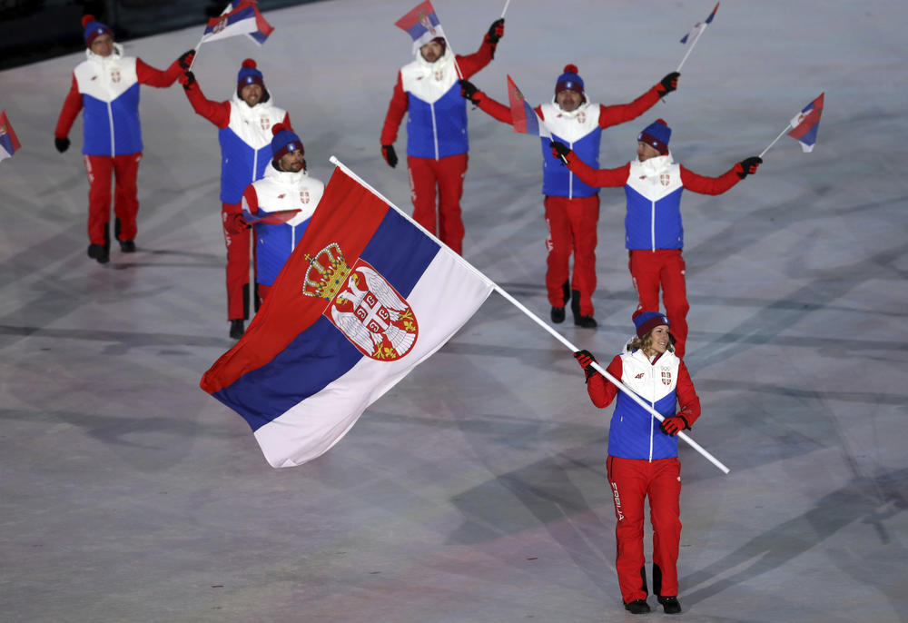 Srpski takmičari na Zimskim olimpijskim igrama na svečanom defileu