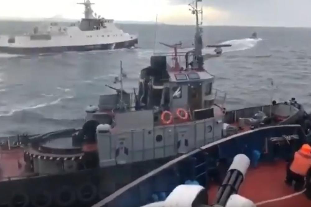 EVO KAKO JE POČEO SUKOB NA CRNOM MORU: Procureo snimak NAPADA ruskog broda! Usledila PUCNJAVA I HAOS! (VIDEO)