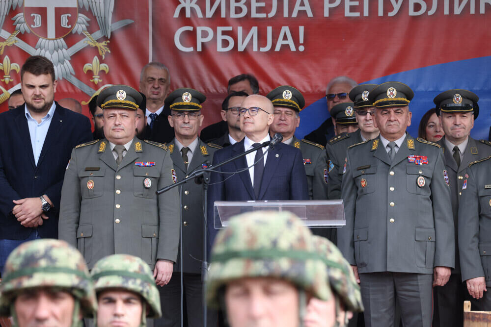 Miloš Vučević na polaganju vojničke zakletve u Valjevu