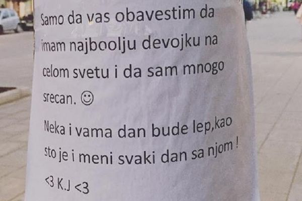 LUD OD LJUBAVI: O pismu ovog Čačanina danas priča cela Srbija!