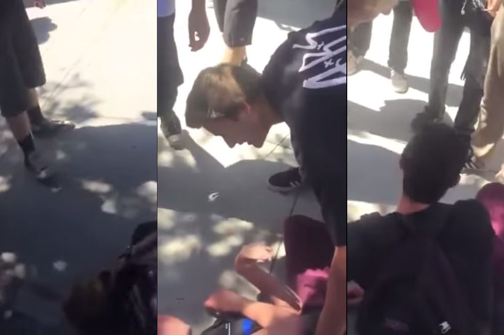 GDE ĆE TI DUŠA: Nasilnik maltretira SLEPOG DEČAKA! (VIDEO)