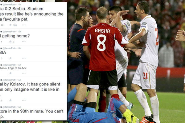 Kako je izgledala utakmica Albanija-Srbija iz ugla novinara Njujork Tajmsa! (FOTO)
