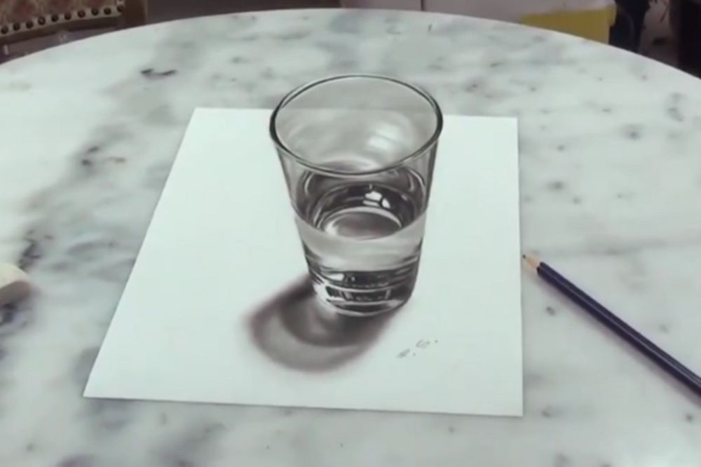 Oči vas varaju: Da li je čaša nacrtana ili ne? (VIDEO)