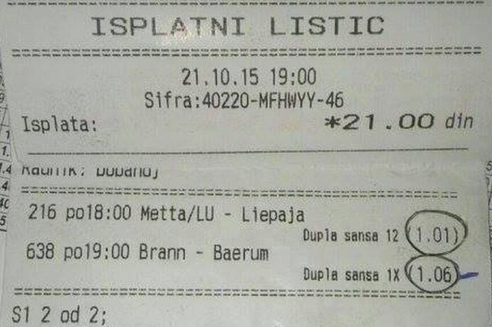 Pa bravo care: Uplatio 20 dinara, osvojio 21! (FOTO)