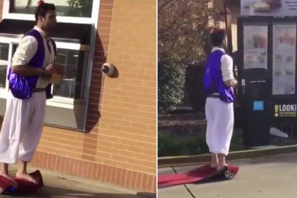 Spreman za Noć veštica: Aladin na ćilimu lebdi ulicama! (VIDEO)