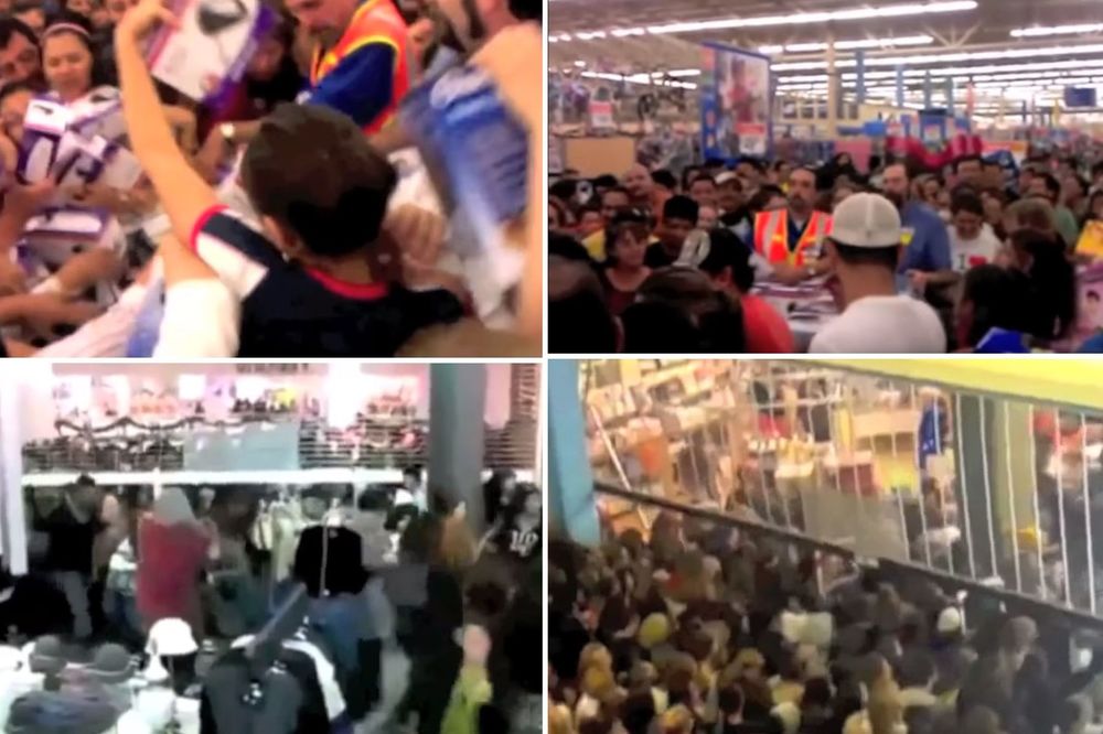 Šta će im Petak 13. kada imaju Crni Petak? Najveći fajtovi poludelih Amerikanaca! (VIDEO)