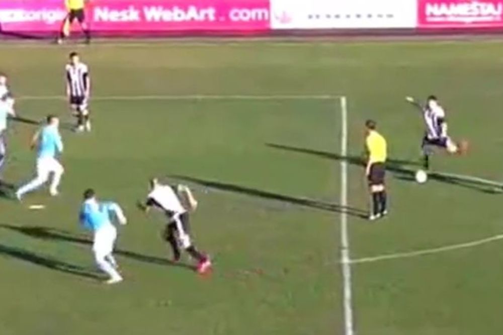 Evrogol Živkovića preko živog zida koji je doneo prednost Partizanu u Subotici! (VIDEO)