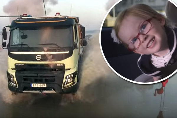 Ono kad četvorogodišnja devojčica sedne za volan kamiona od 18 tona! (VIDEO)