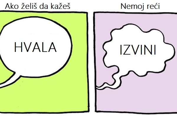 Priručnik za ponašanje: Ako želiš da kažeš hvala, nemoj reći izvini! (FOTO)