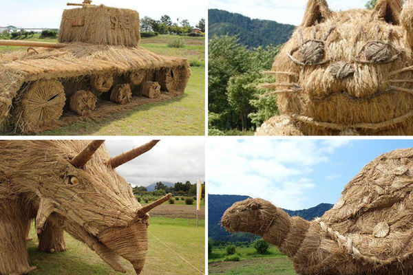 Ovo samo ludi Japanci mogu da smisle: Genijalne skulpture od slame! (FOTO)