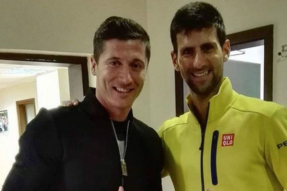 On je Nole i svi ga vole: Levandovski oduševljen Đokovićem! (FOTO)