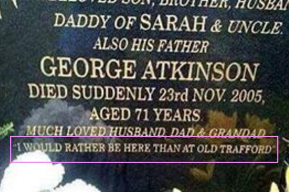 Toliko je mrzeo Mančester junajted da je naredio da mu se to napiše na nadgrobnoj ploči! (FOTO)