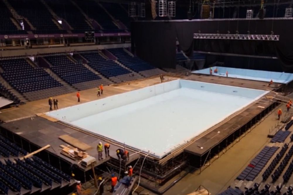 Fascinantno: Pogledajte kako je napravljen bazen u Areni! (VIDEO)