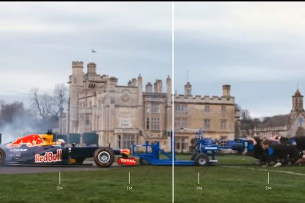 Ko je jači? Bolid Formule 1 ili osmorica ragbista? (VIDEO)