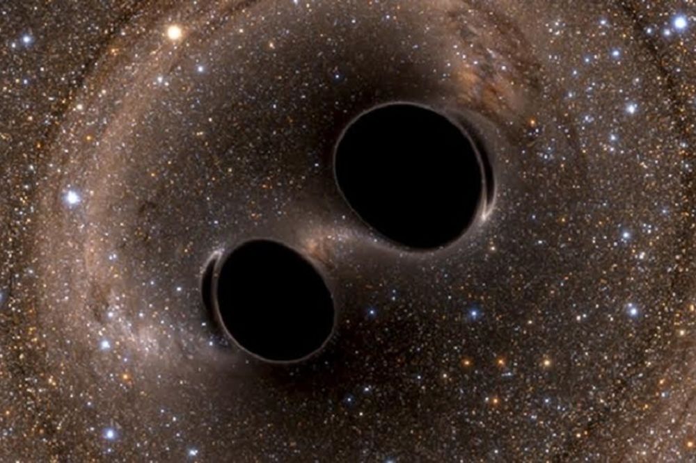 Kolizija 2 crne rupe u beskrajnom prostranstvu (FOTO) (VIDEO) (GIF)