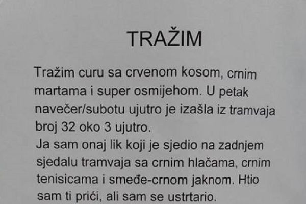 Ceo Zagreb traži crvenokosu devojku: Oglas koji je digao Fejs na noge (FOTO)
