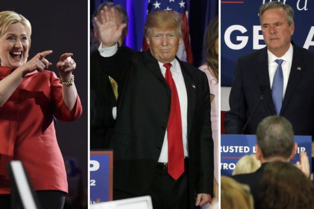 Tramp i Hilari Klinton hitaju ka predsedničkoj trci, Džeb Buš otpao!