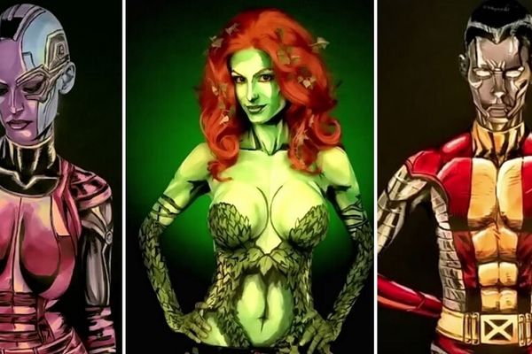 To se zove umetnost: Oslikala je superheroje na golom telu! (VIDEO)