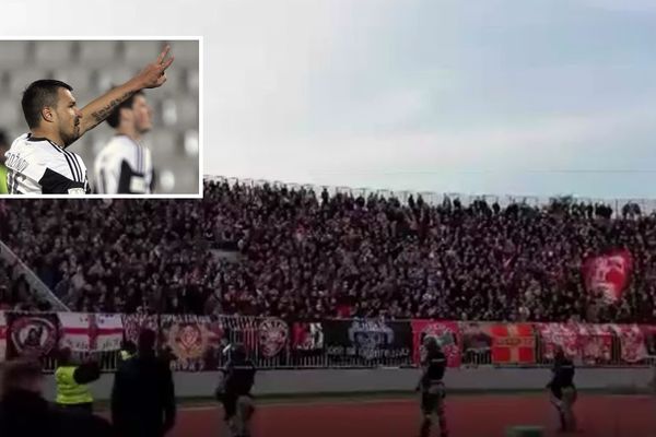 Delije prozivale Božinova na zagrevanju pre meča! (VIDEO)