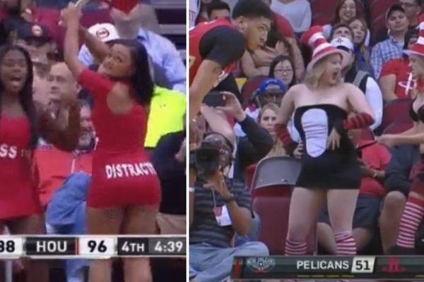 Polugole navijačice Hjustona se šljepkaju i zbunjuju protivnike! (VIDEO)