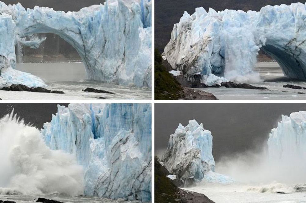 Fascinantno  rušenje glečera na kraju sveta (FOTO)