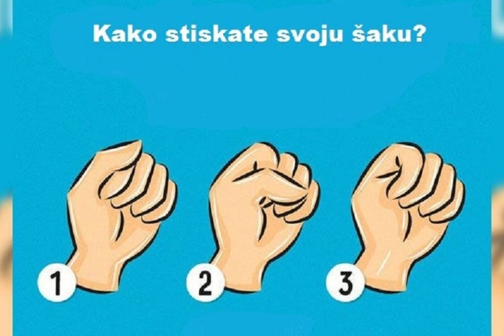 Način na koji stiskate pesnicu otkriva kakva ste ličnost! (FOTO)