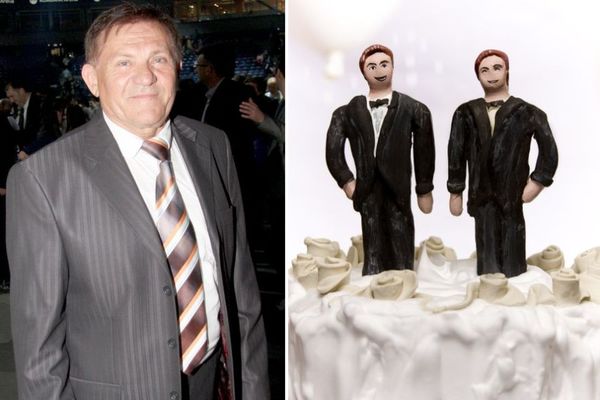 Mladoženje su kao mlade! Miloš Bojanić bio na gej svadbi u Srbiji! (FOTO)