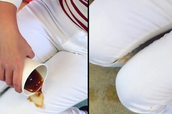 Verovali ili ne, ove bele pantalone ne mogu da se isprljaju! (VIDEO)