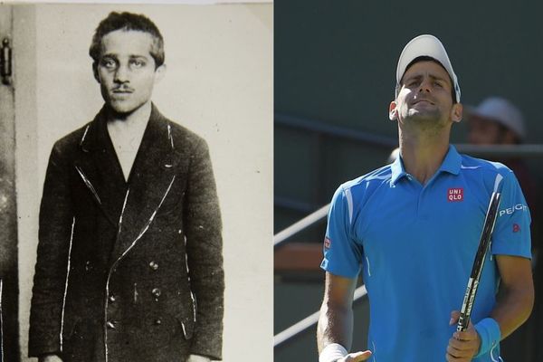 Novak Đoković je pljunuti Gavrilo Princip! Da li i vama neverovatno liče? (FOTO)
