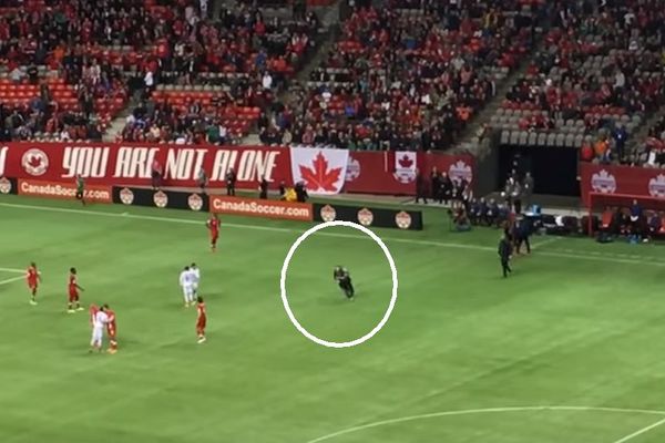 Doktor ili američki fudbaler: Fizioterapeut Kanade brutalnim uletom srušio huligana! (VIDEO)