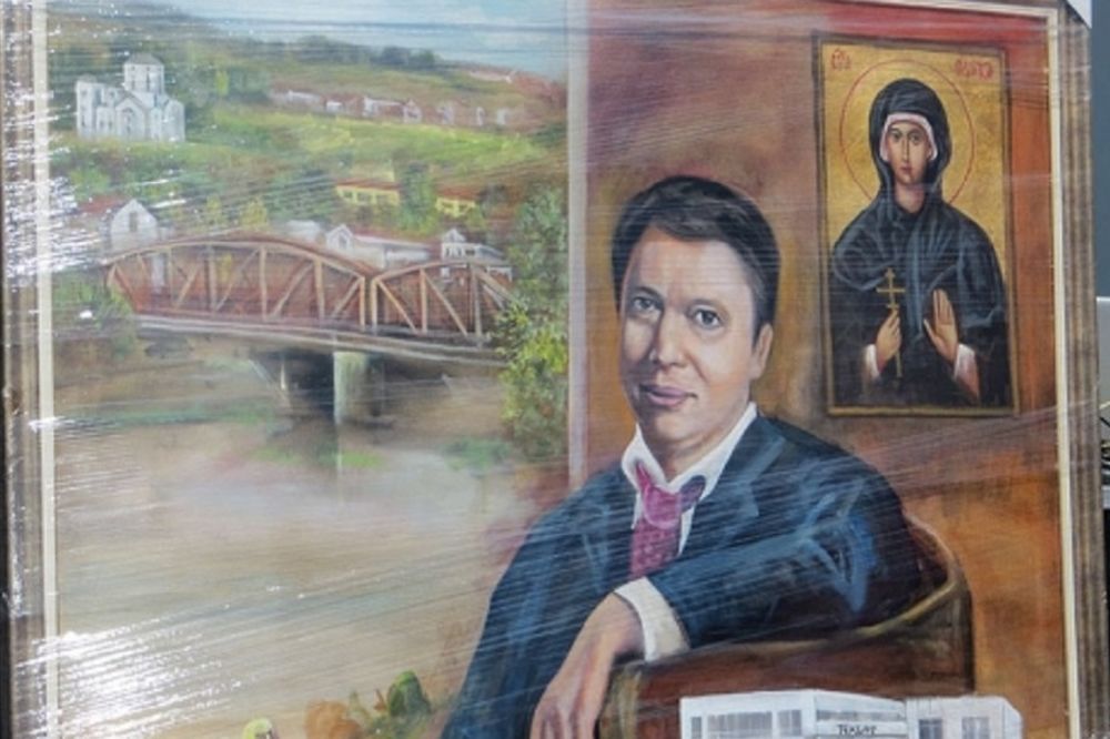 Gospode pomiluj: Građani poklonili Vučiću sliku na kojoj je on sa Svetom Petkom!? (FOTO)