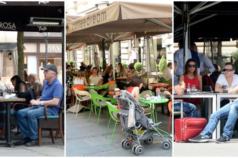 Alo, je l neko ovde radi?! Ceo Beograd po ulicama i kafićima usred radnog vremena! (FOTO)