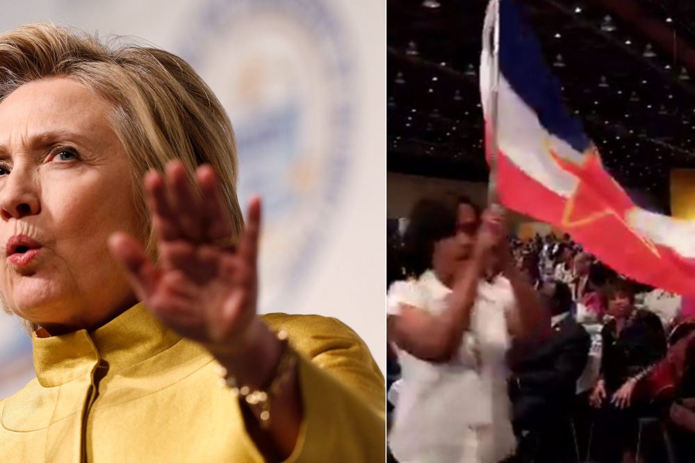 Neznanje ili provokacija: Šta znači zastava Jugoslavije na govoru Hilari Klinton? (FOTO) (VIDEO)