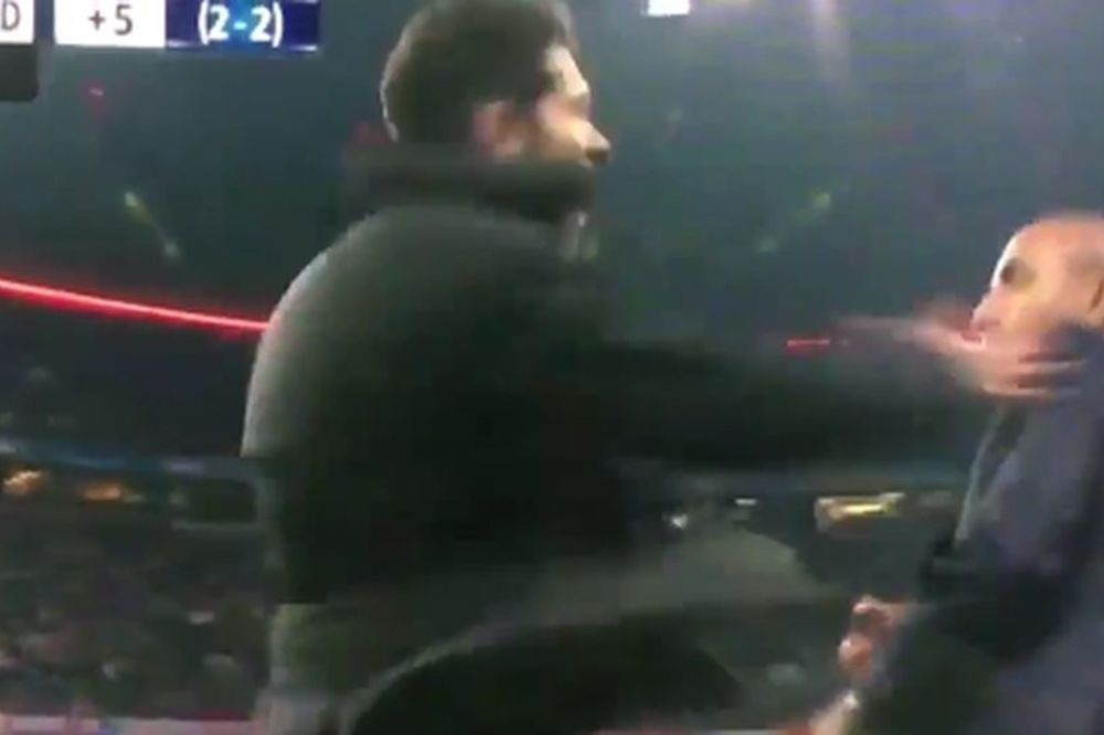 Da li će Simeone finale Lige šampiona pratiti iz lože? Argentinac udario sudiju! (VIDEO)