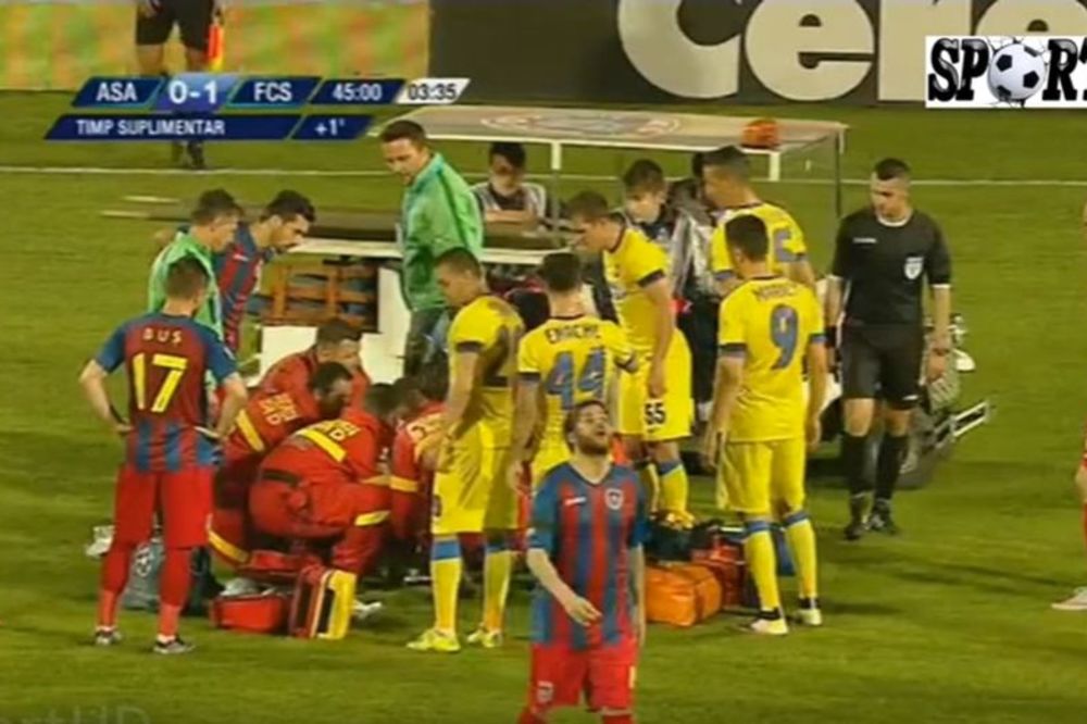 Novi horor u Rumuniji: Igraču Steaue liptala krv na sve strane! (VIDEO)
