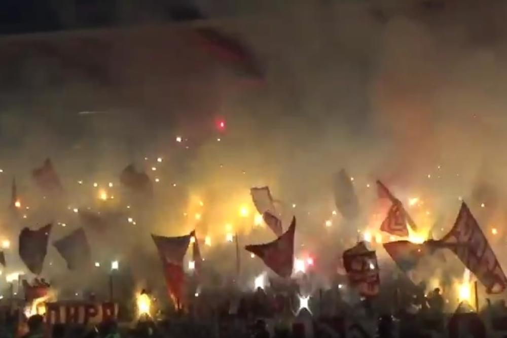 Kao da je lava potekla Severom: Delije ponovo objasnile spektakularnom bakljadom! (VIDEO)