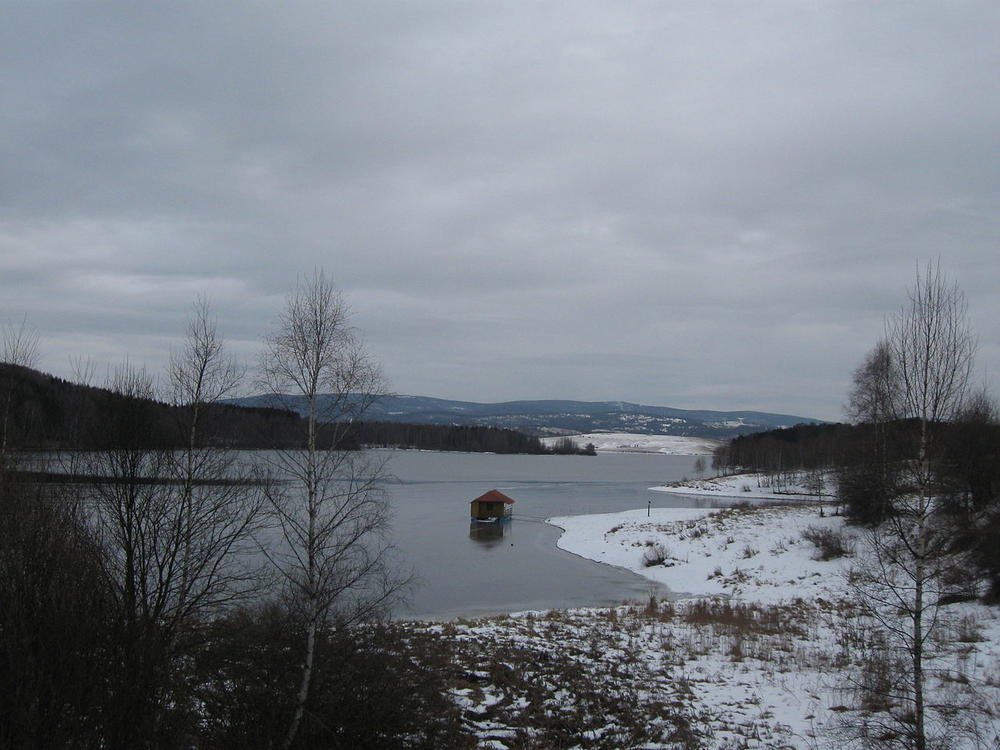 Vlasinsko jezero zimi  