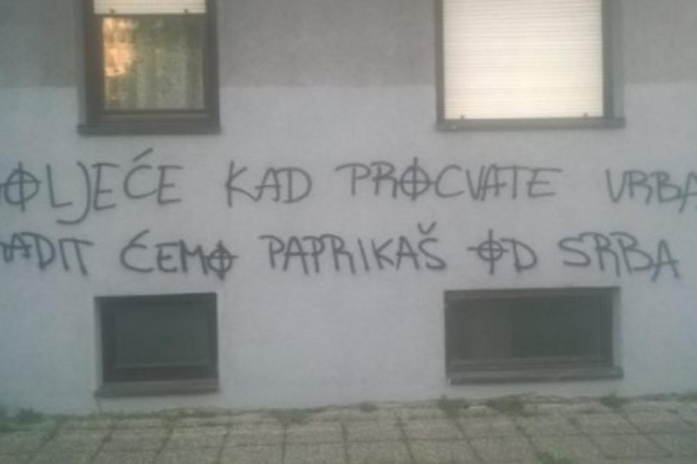 U proljeće kad procvate vrba, radit ćemo paprikaš od Srba: Grafit u Zagrebu dokazuje da se ništa nije izmenilo! (FOTO)