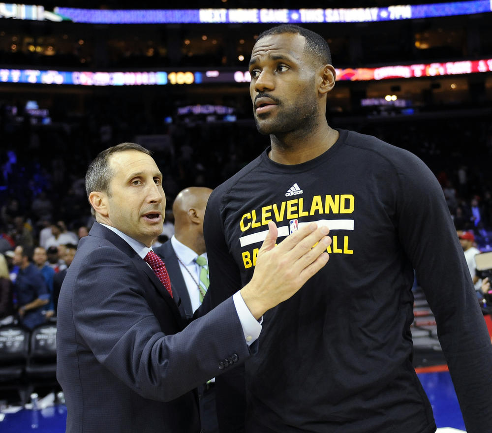 Dejvid Blat pored Lebrona Džejmsa  