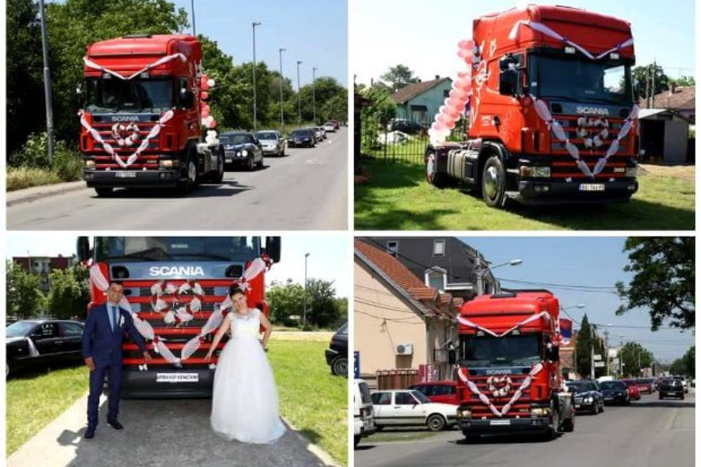 Kakva limuzina, kakvi bakrači! Mladenci za svadbu izabrali nesvakidašnje prevozno sredstvo! (FOTO)