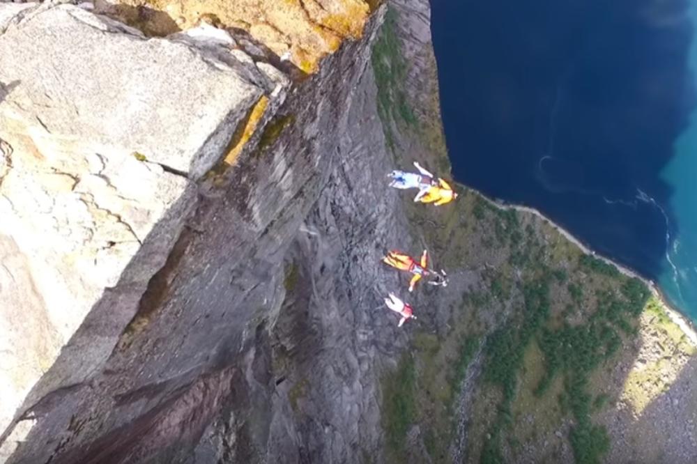Najveći adrenalinski zavisnici imaju novu foru: Nađu visoku stenu i polete! (VIDEO)