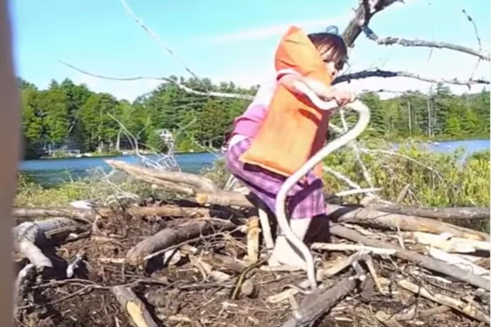 Roditelji, ne gledajte ovaj snimak: Devojčica je našla zmiju i...uzela je! (VIDEO)