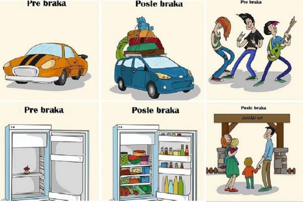 10 urnebesnih situacija koje opisuju život pre i posle braka! (FOTO)