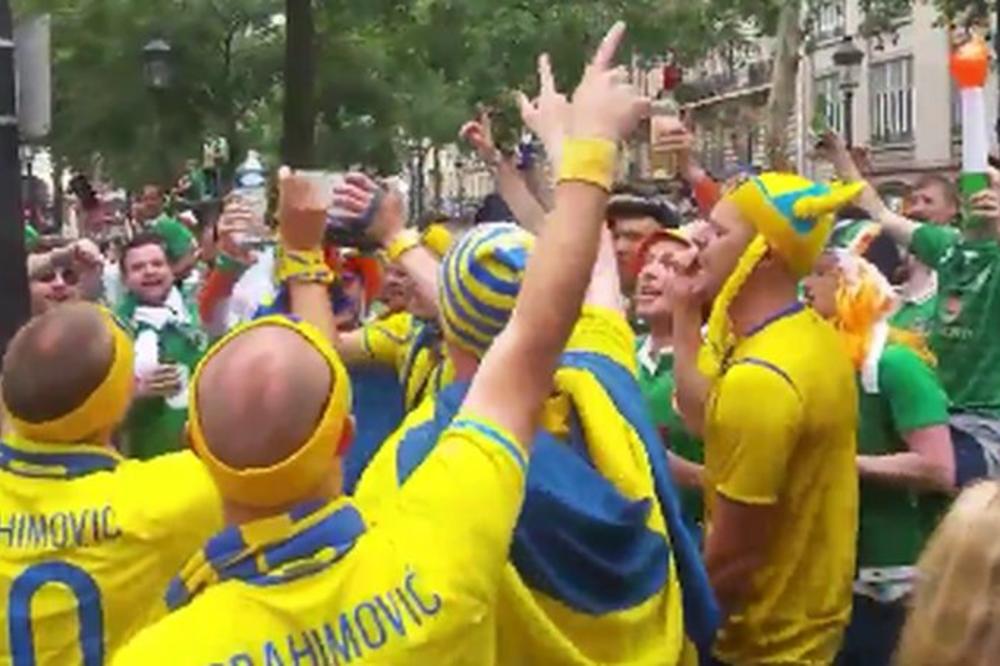 Pravo navijačko prijateljstvo: Irci i Šveđani zajedno pevali hitove grupe ABBA! (VIDEO)
