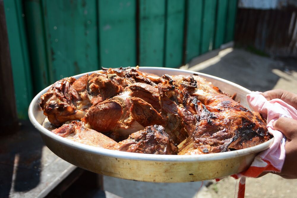 Pečenje, Hrana, meso