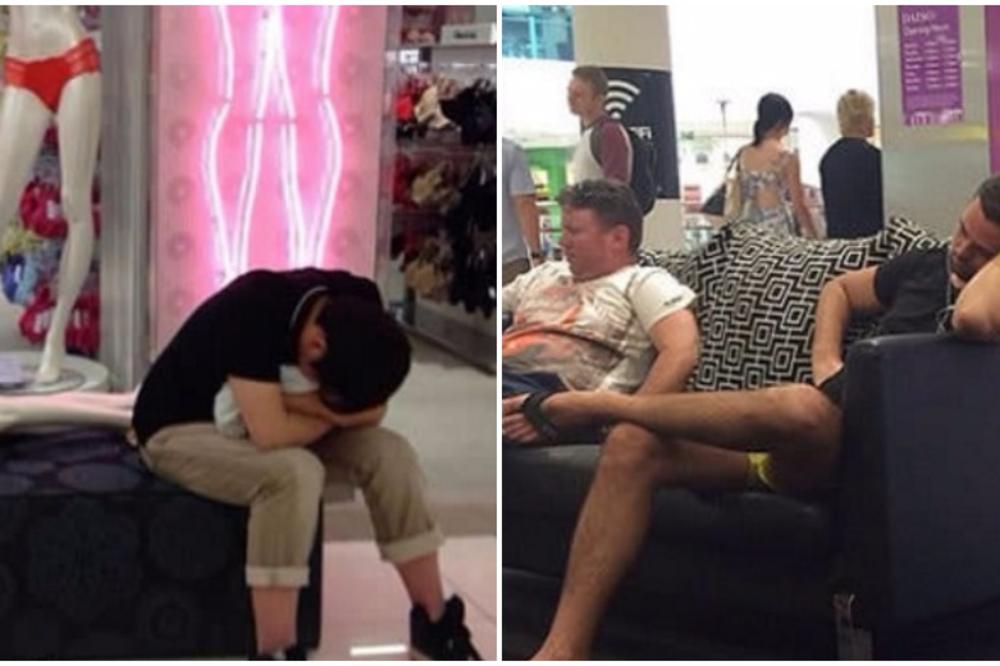 Urnebesne fotke pokazuju muški doživljaj šopinga: Ovi muškarci su u paklu! (FOTO)
